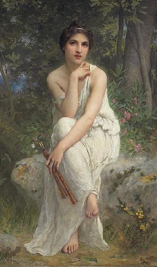 Charles-Amable Lenoir Flute Player oil painting picture